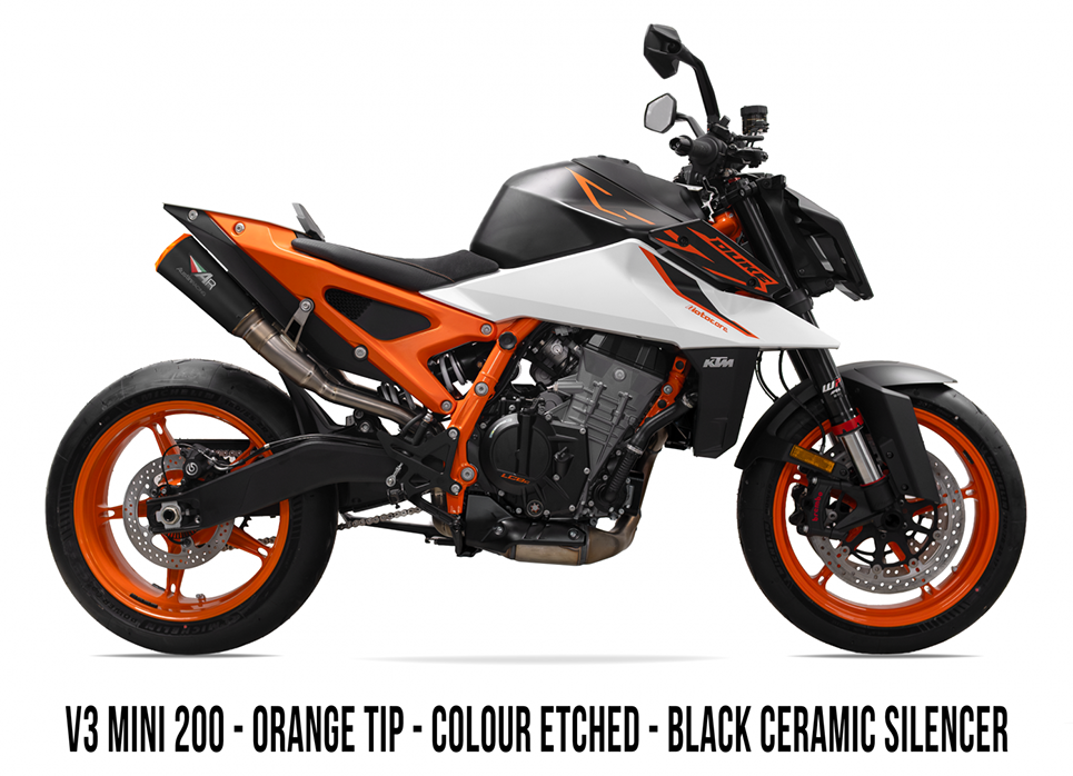2026 KTM 990 Duke R RS22 DUAL UNDERSEAT BOX DELETE TITANIUM EXHAUST SYSTEM 画像 14