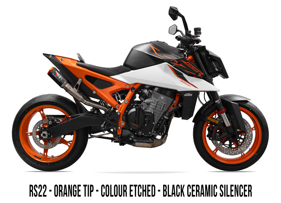 2026 KTM 990 Duke R RS22 DUAL UNDERSEAT BOX DELETE TITANIUM EXHAUST SYSTEM 画像 3