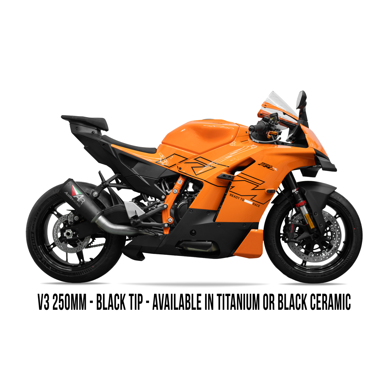 2026 KTM 990 RC-R LOW SLUNG BOX DELETE EXHAUST SYSTEM